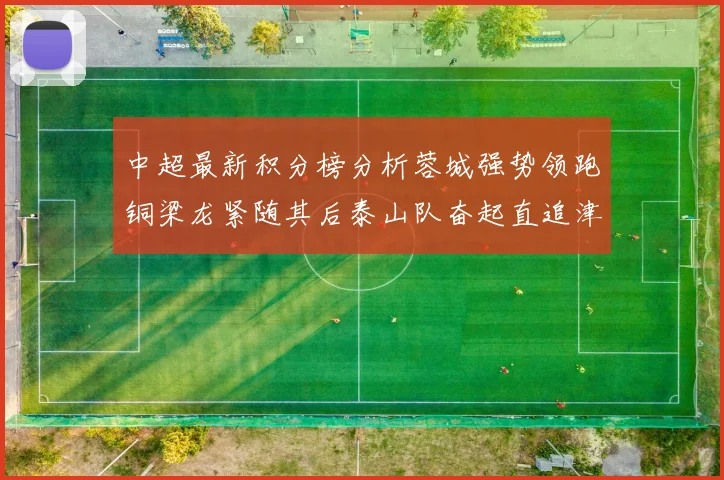 中超最新积分榜分析蓉城强势领跑铜梁龙紧随其后泰山队奋起直追津门虎仍需努力