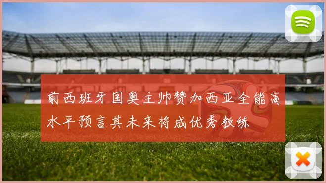 前西班牙国奥主帅赞加西亚全能高水平预言其未来将成优秀教练